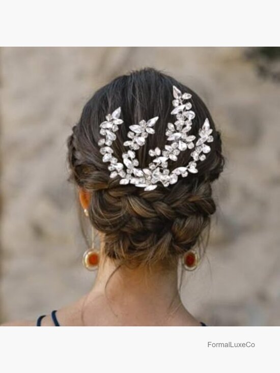 Rhinestone Bridal Hair Comb Wedding Headpiece Handmade Hair Accessory